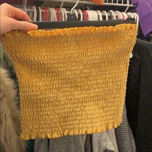 yellow crop top